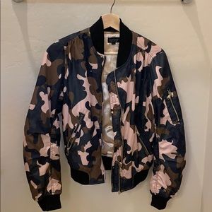 Topshop Camo Bomber Jacket